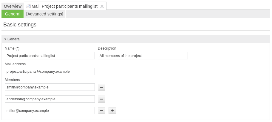 Creating a mailing list