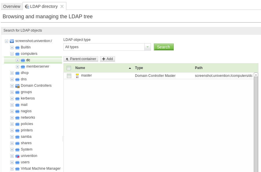 Navigating the LDAP directory