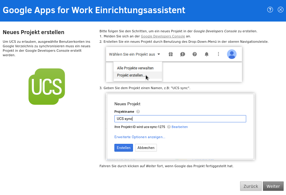 Google Apps for Work Einrichtungsassistent