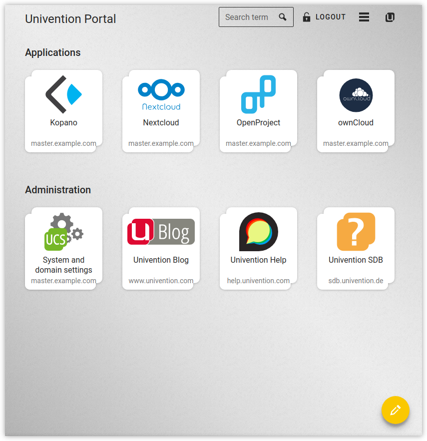 UCS portal page