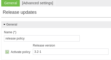 Updating UCS systems using a release policy