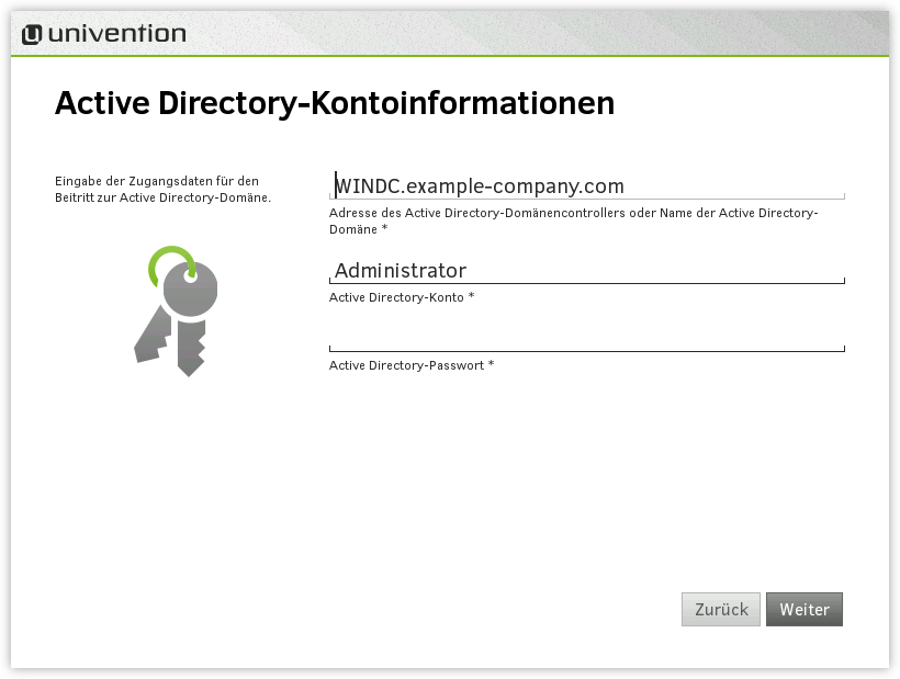Informationen zum Active Directory-Domänenbeitritt