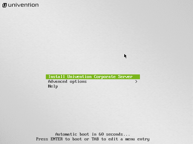 Installation boot prompt