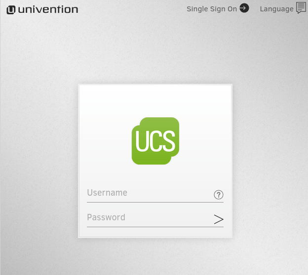 The single sign-on link on the Univention Management Console login page