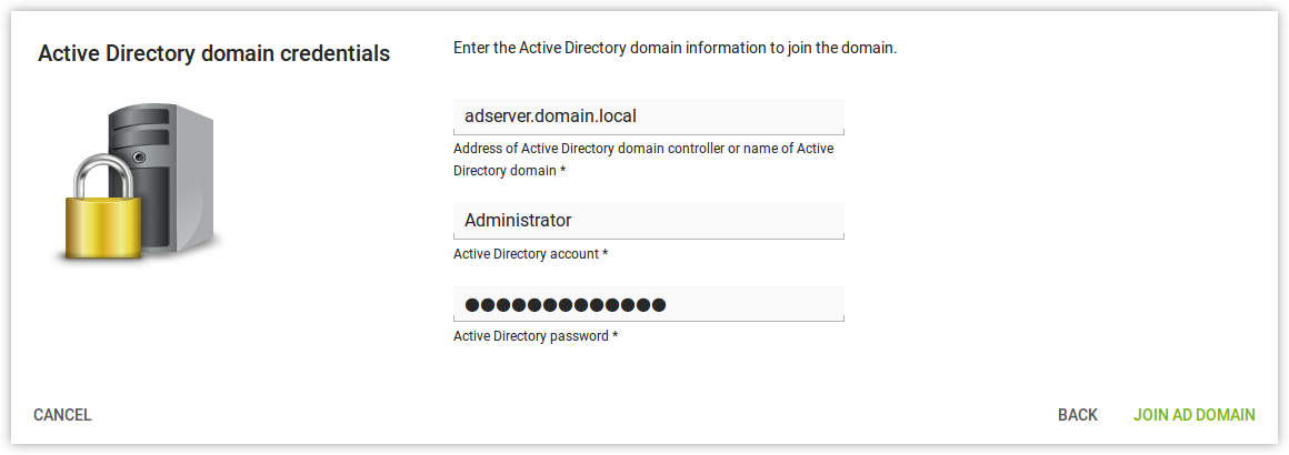 Domain join of an AD domain