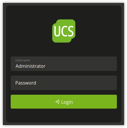 UCS login page