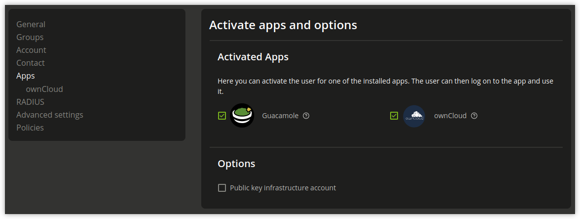 User activation for installed apps