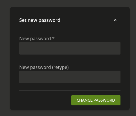 Initial user password