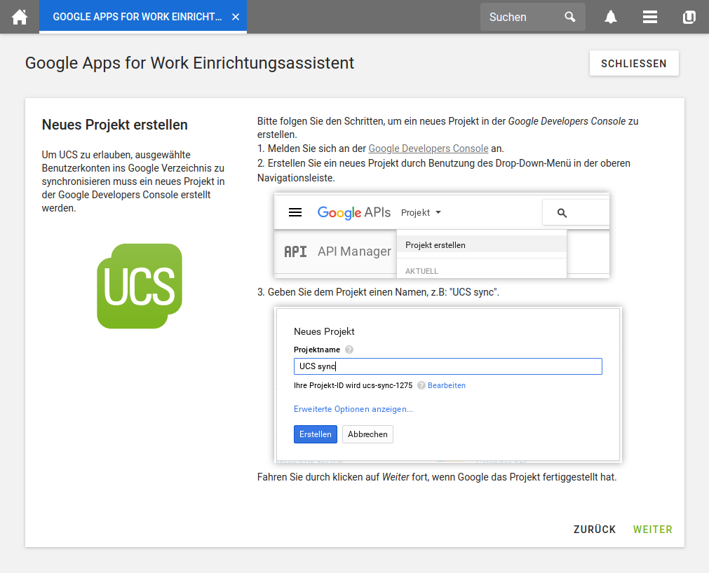 Google Apps for Work Einrichtungsassistent