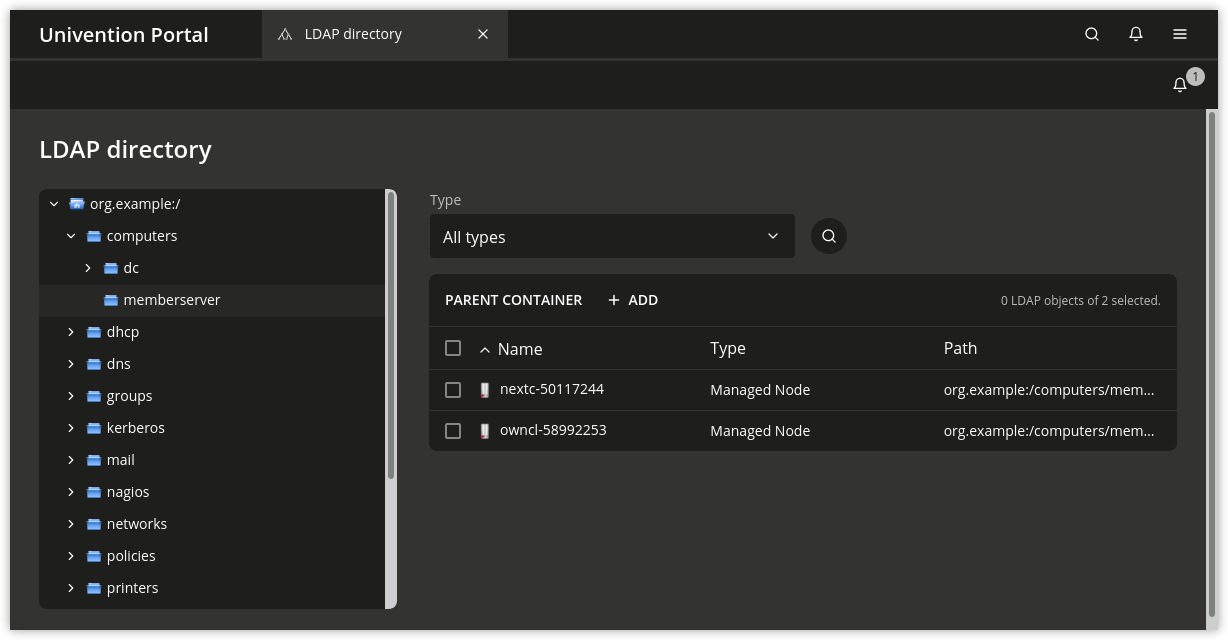 Navigating the LDAP directory