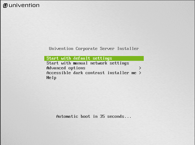 Installation boot prompt