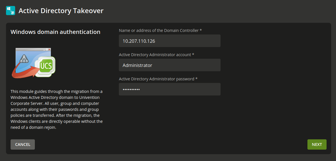 First phase of domain migration