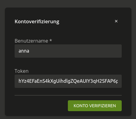 Kontobestätigung